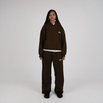 BROWN HOODIE SET