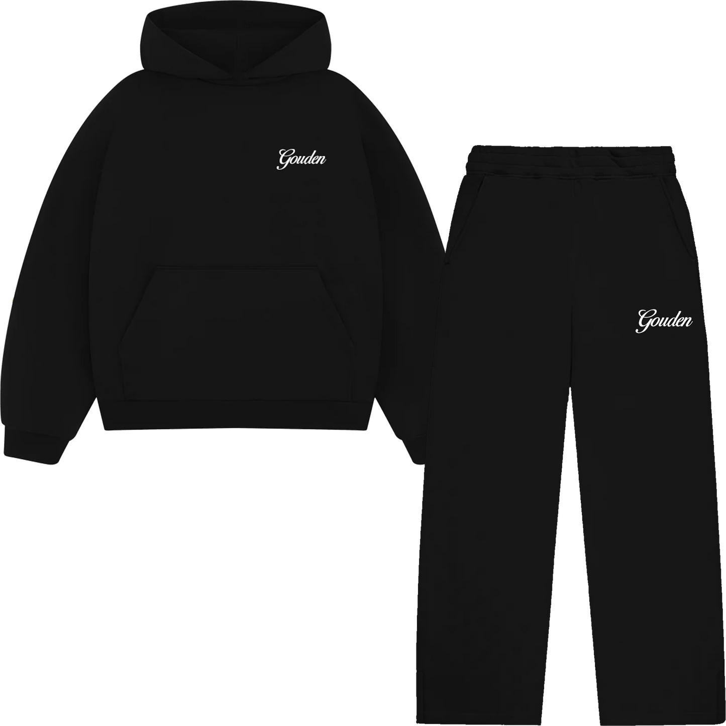BLACK HOODIE SET
