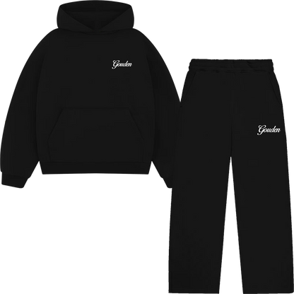 BLACK HOODIE SET