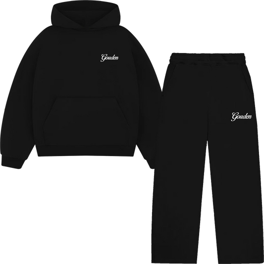 BLACK HOODIE SET