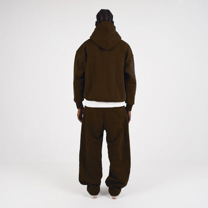 BROWN HOODIE SET