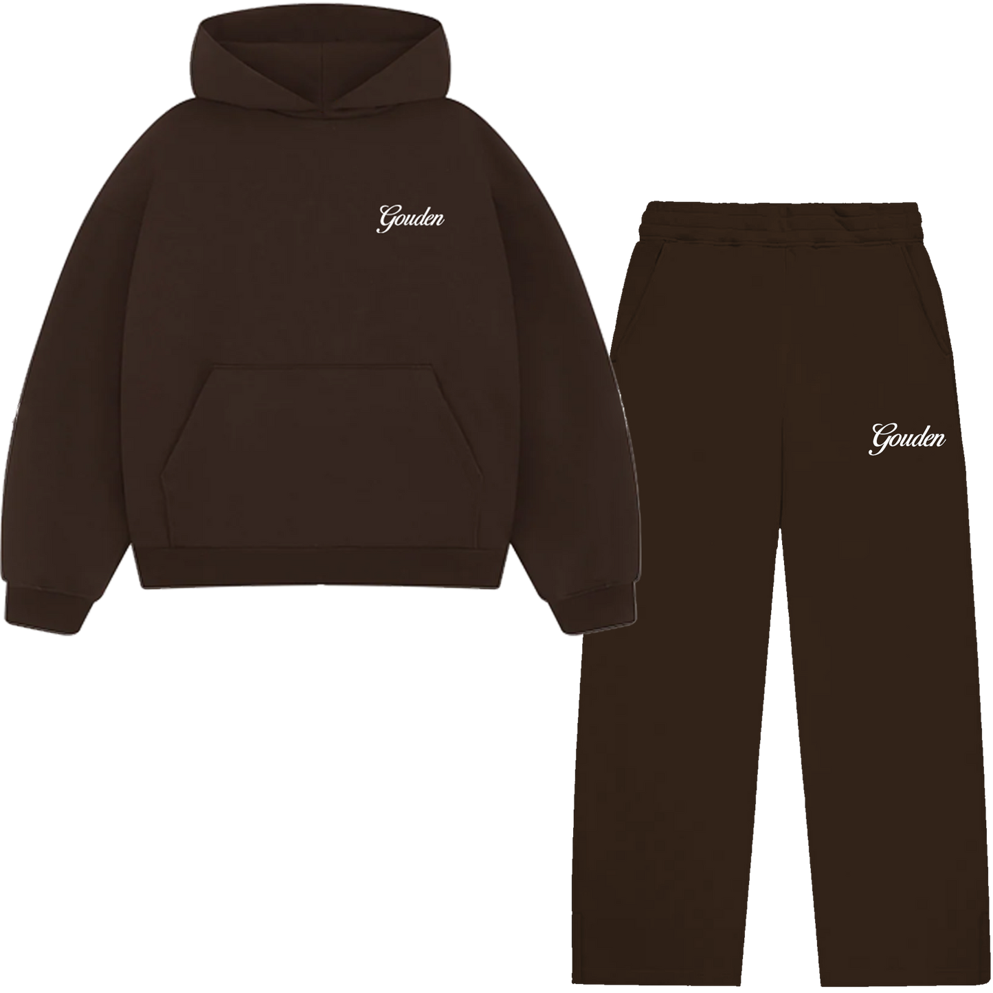 BROWN HOODIE SET