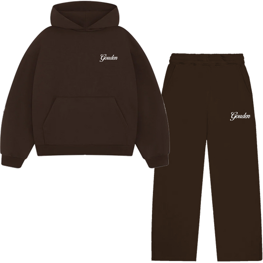 BROWN HOODIE SET