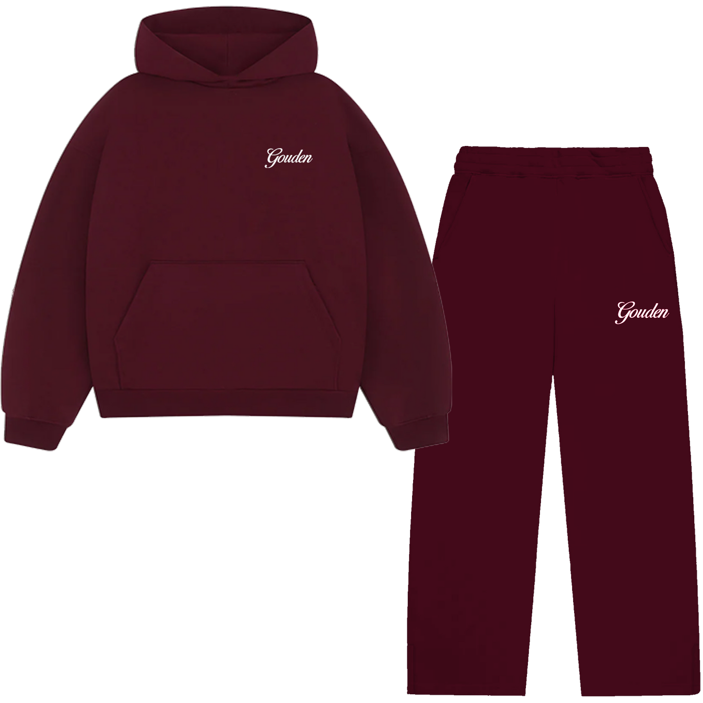 BURGUNDY HOODIE SET