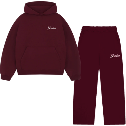 BURGUNDY HOODIE SET