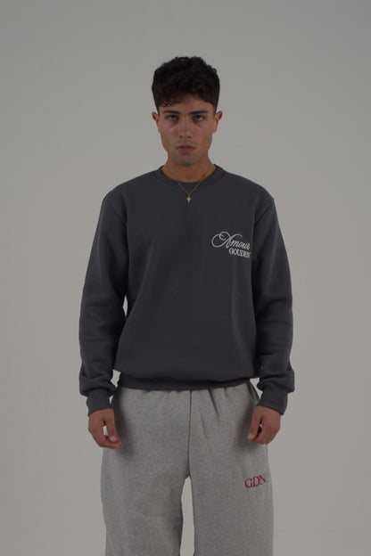 GREY CREWNECK