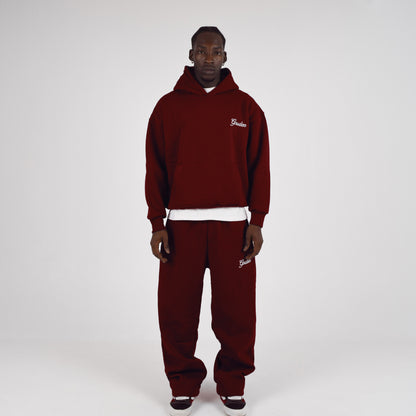 BURGUNDY HOODIE SET